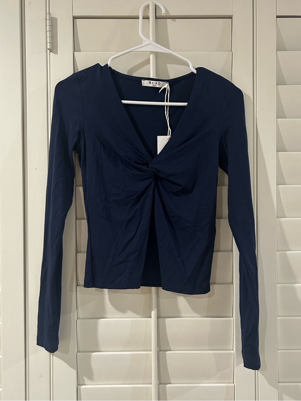 NA-KD Navy Long Sleeve